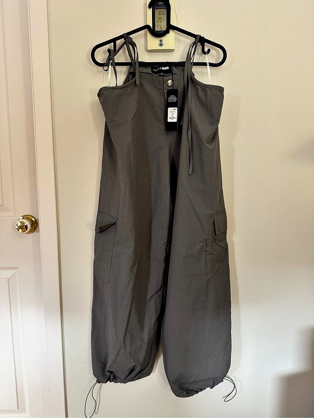 Fashion Nova Private Parties Parachute Pant Gray XS